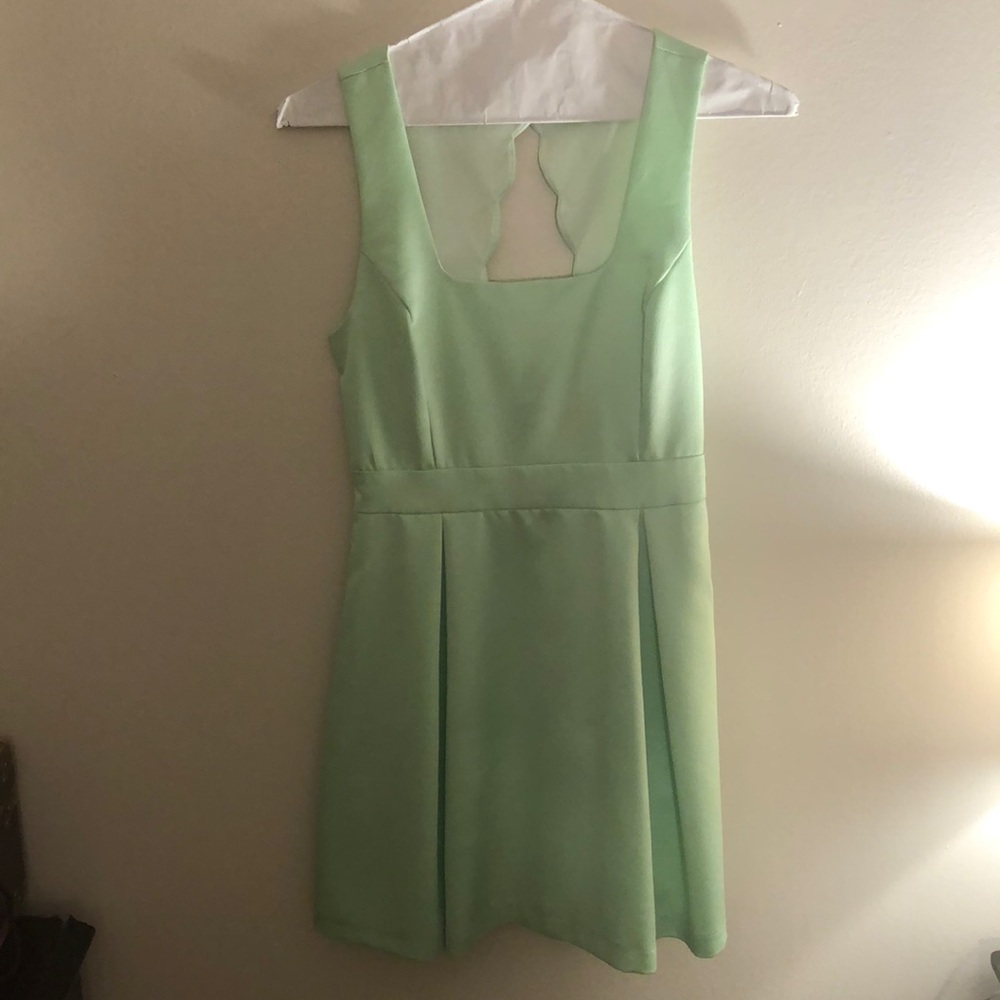 Green spring dress